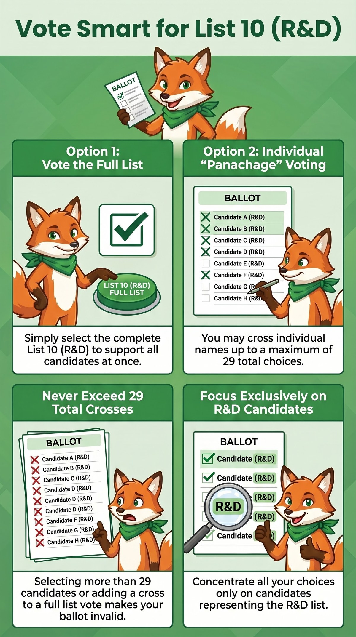 Vote Smart for List 10 R&D