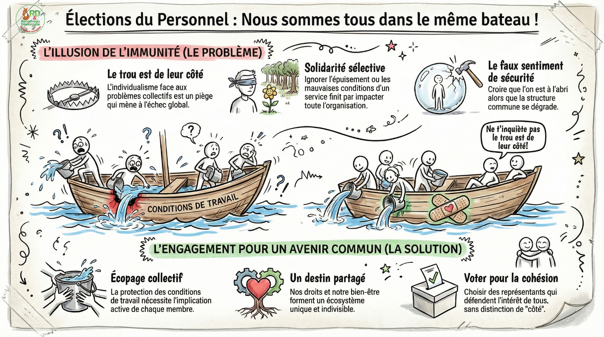 Élections du Personnel : Nous sommes tous dans le même bateau